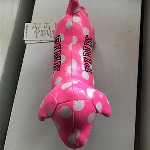 PINK CNINA POLKA DOT DOG NWT. VICTORIA SECRET.